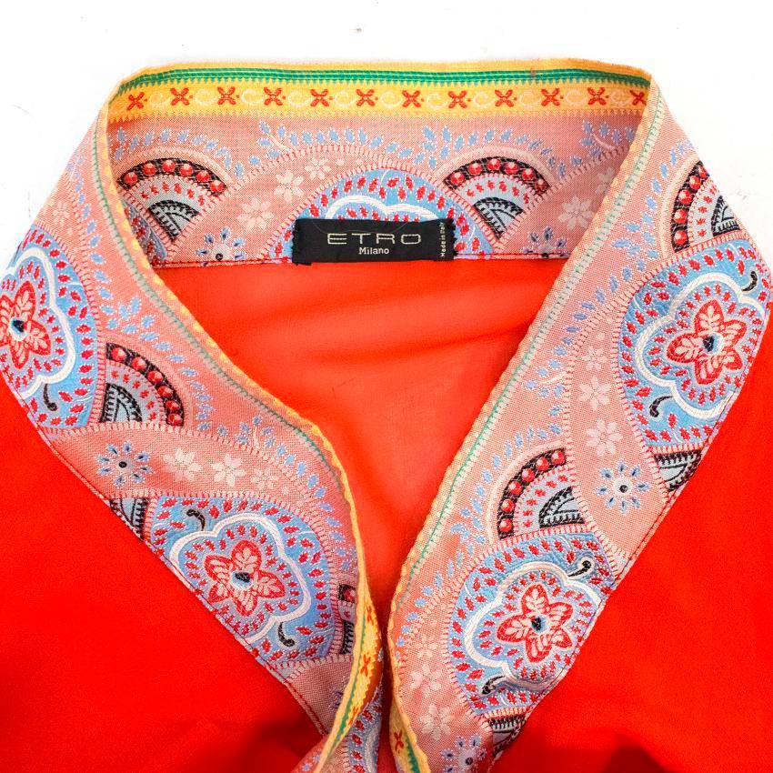 Women's  Etro Orange Kimono Top  For Sale