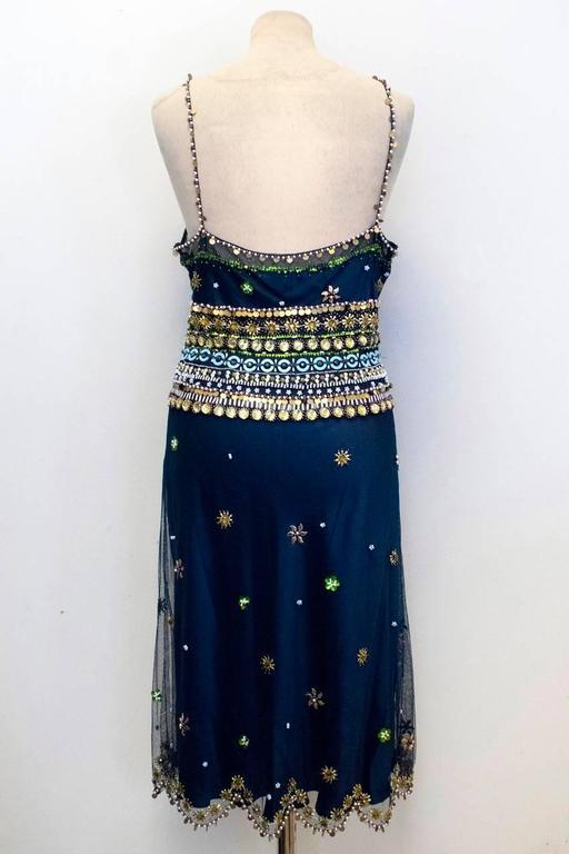 Jenny Packham Navy Blue Beaded Mini Dress For Sale At 1stDibs Jenny 