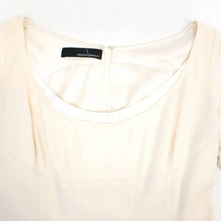 Amanda Wakeley Cream PencilDress	 In Excellent Condition For Sale In London, GB