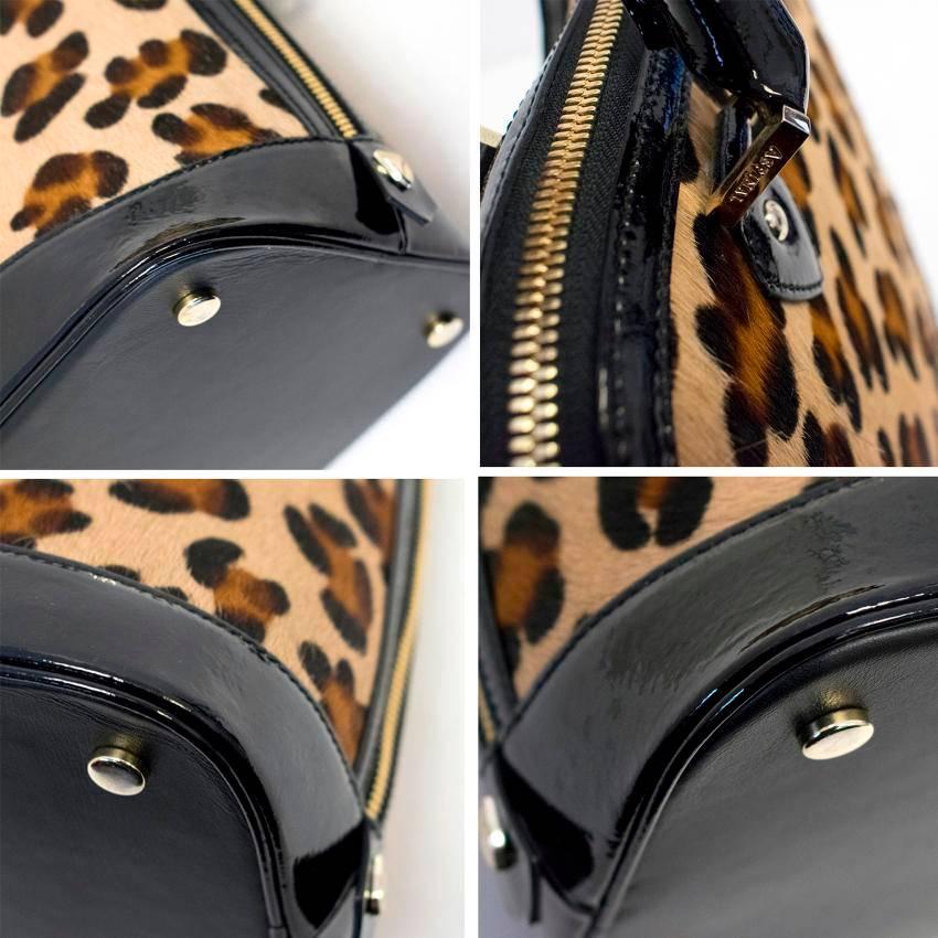 Aspinal of London Leopard Print and Leather Bag  For Sale 3