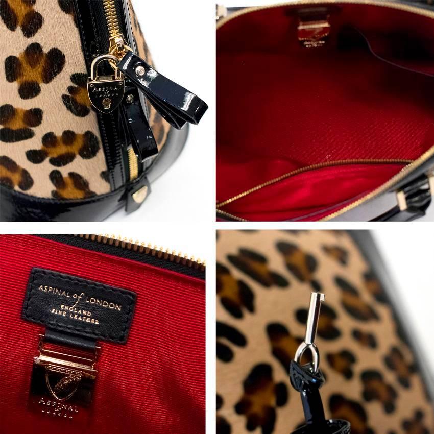 Aspinal of London Leopard Print and Leather Bag  For Sale 1