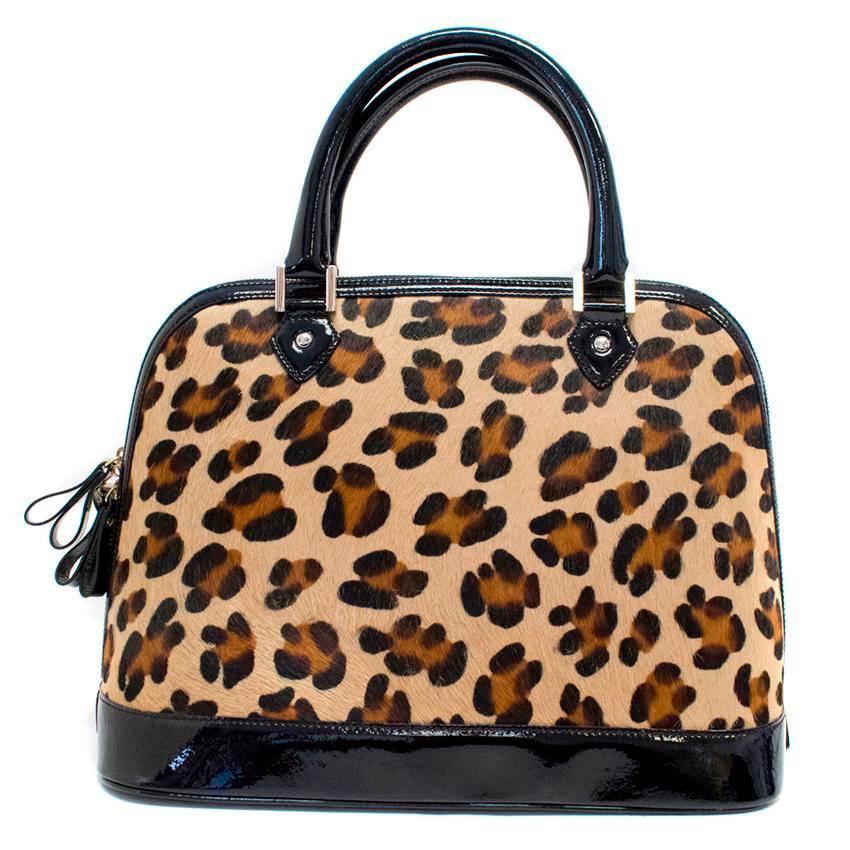 Aspinal of London Leopard Print and Leather Bag  For Sale 2