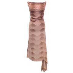 Chloe Dusky Pink Printed Silk Dress 