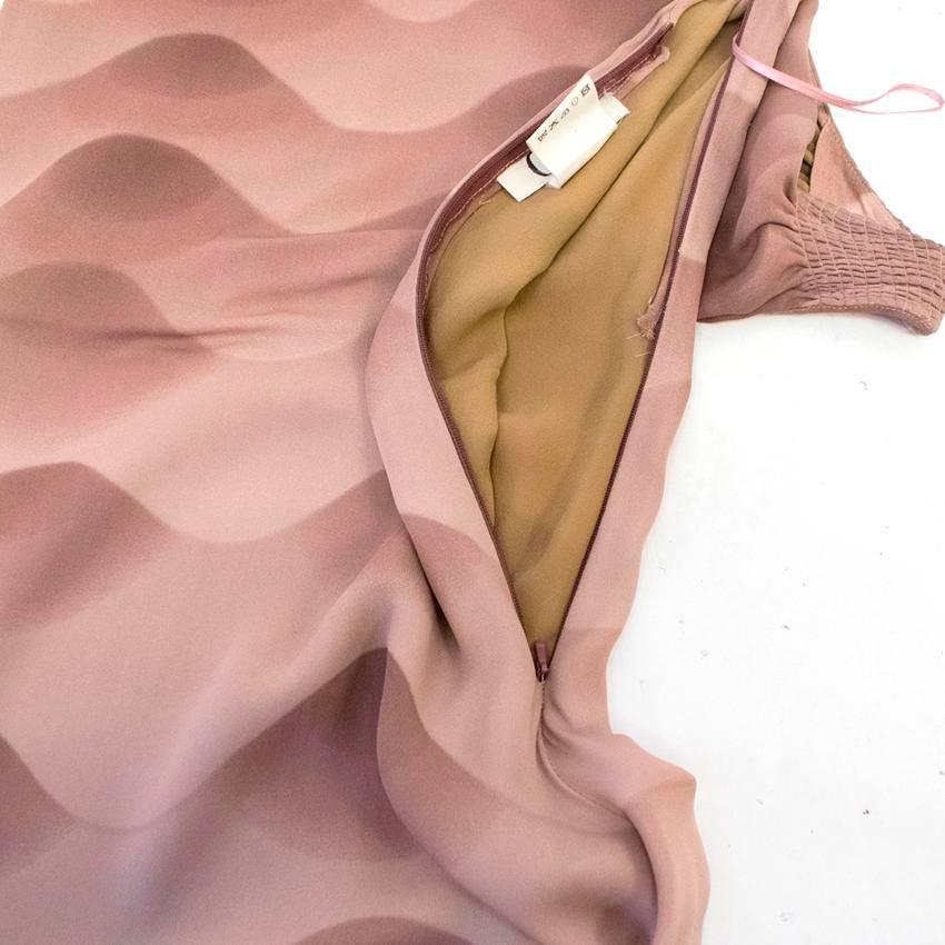 Chloe Dusky Pink Printed Silk Dress  For Sale 5