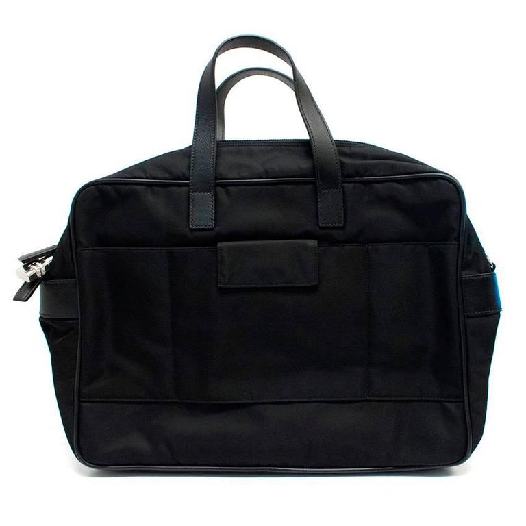 Prada Men's Black Nylon Briefcase For Sale at 1stDibs prada nylon