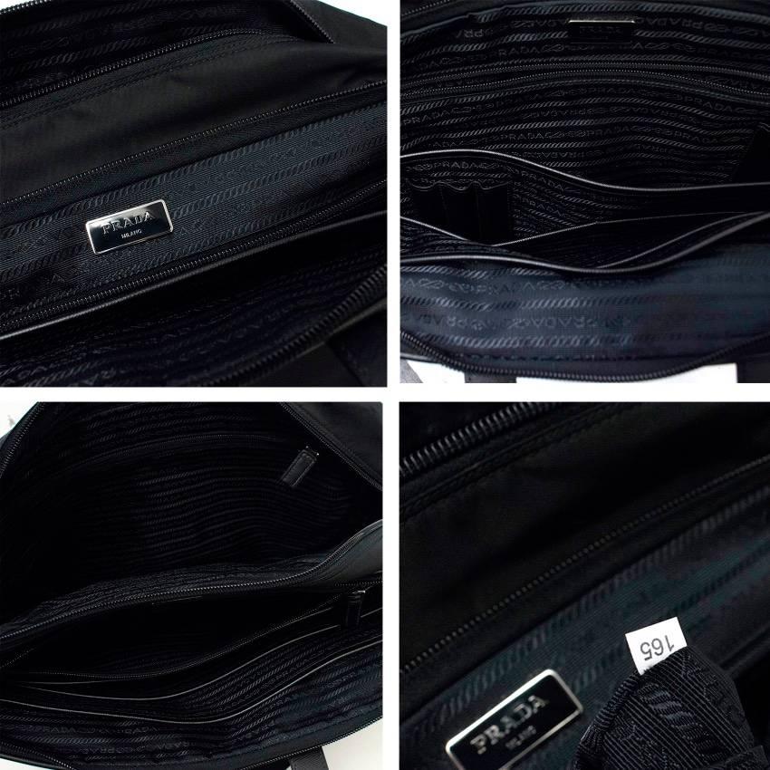 Prada Men's Black Nylon Briefcase For Sale 1