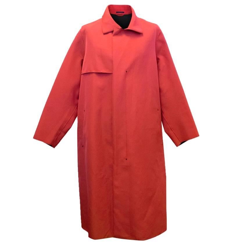 Lanvin Men's Red Trench Overcoat For Sale