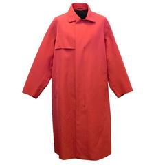 Lanvin Men's Red Trench Overcoat