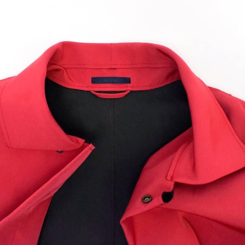 Lanvin Men's Red Trench Overcoat In Good Condition For Sale In London, GB