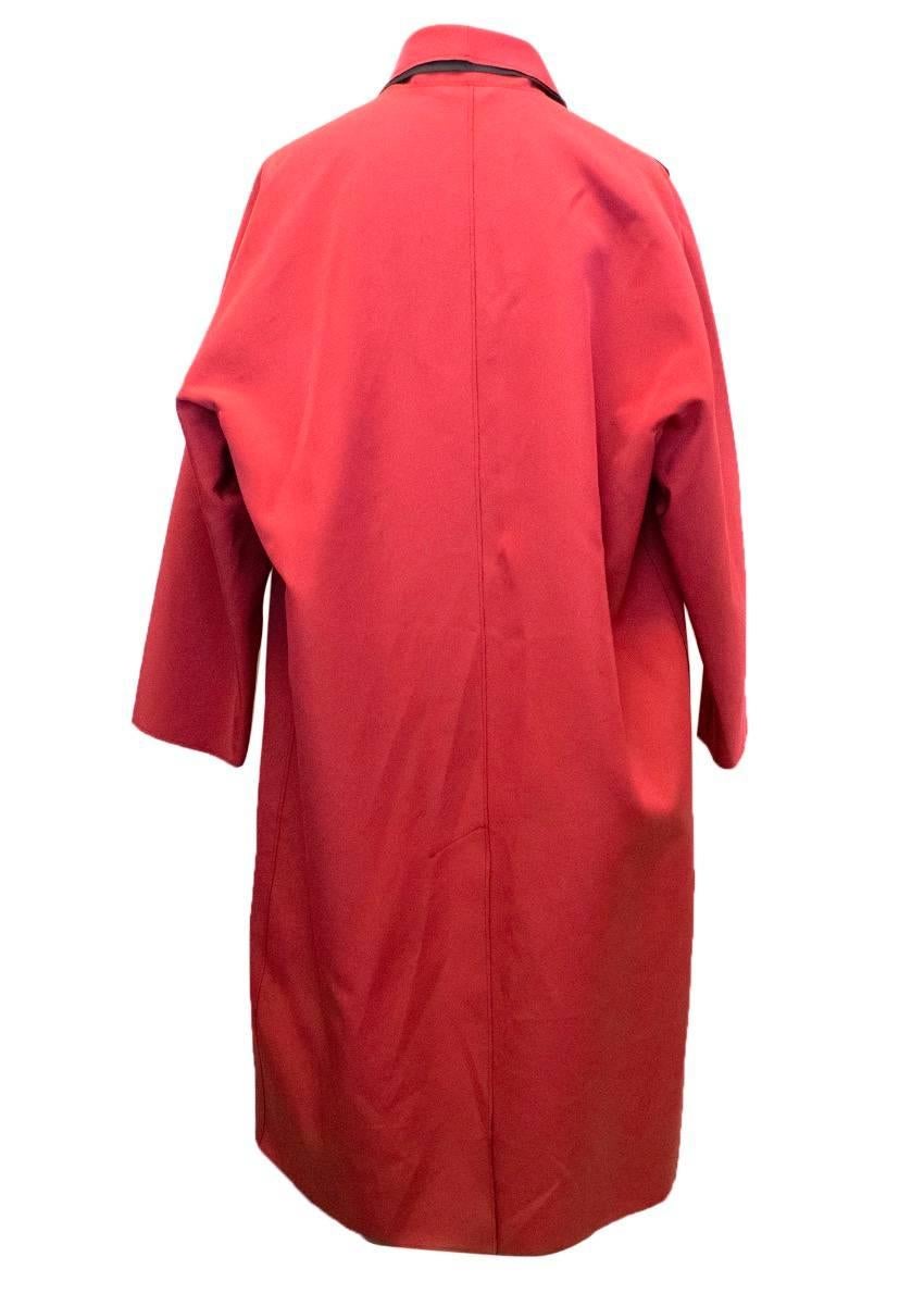Lanvin Men's Red Trench Overcoat For Sale 3