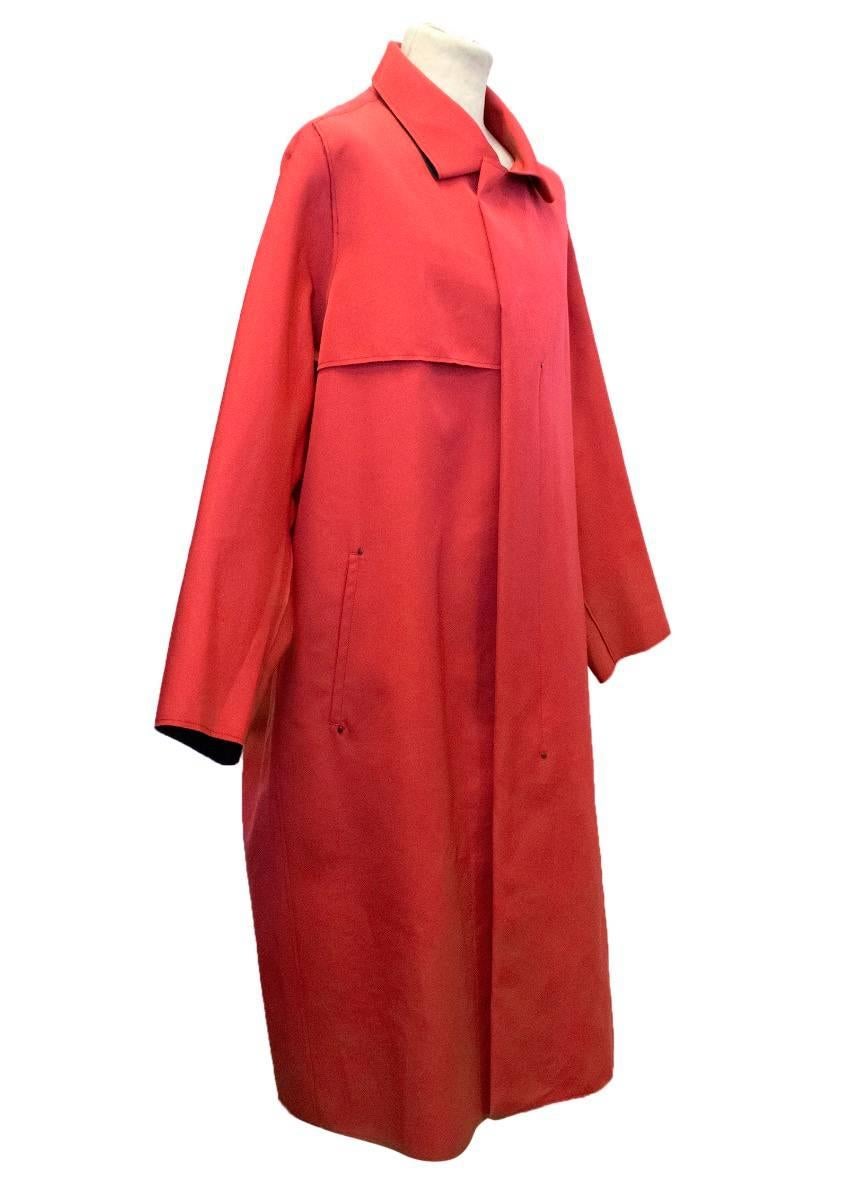 Lanvin Men's Red Trench Overcoat For Sale 2