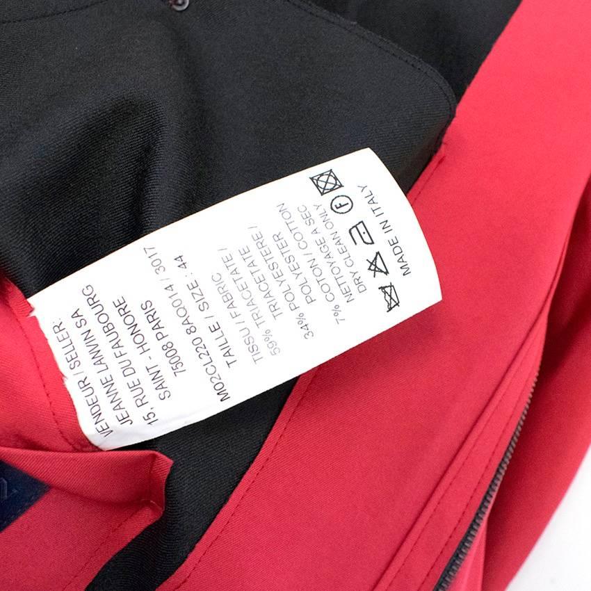 Lanvin Men's Red Trench Overcoat For Sale 5