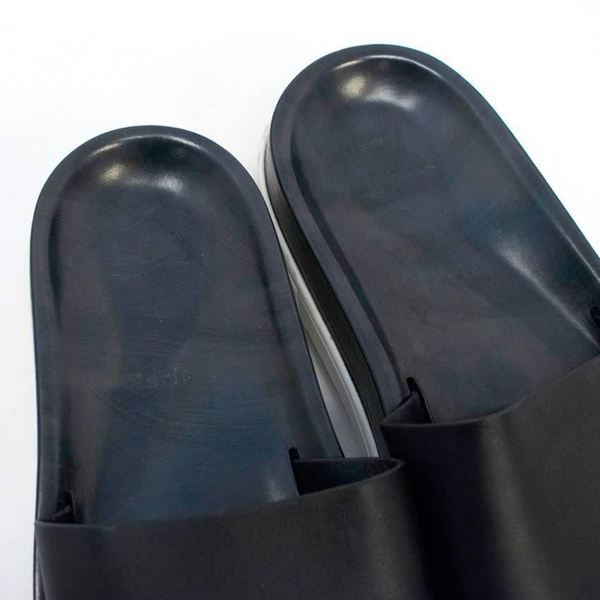  Christian Louboutin Men's Black Leather Sliders For Sale 3