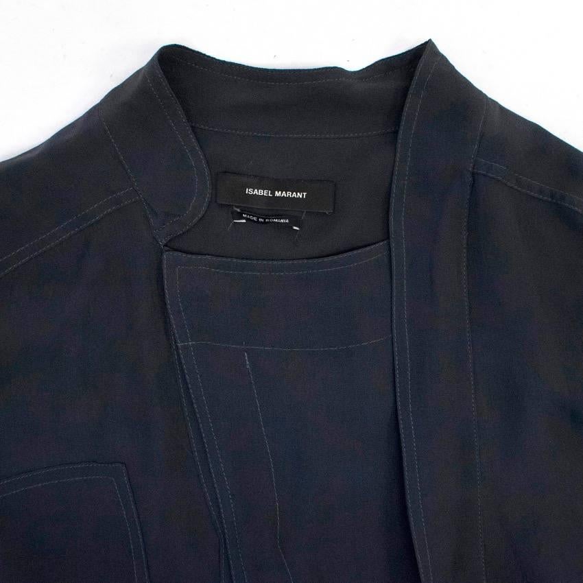 Isabel Marant Grey Silk Shirt Dress  For Sale 1