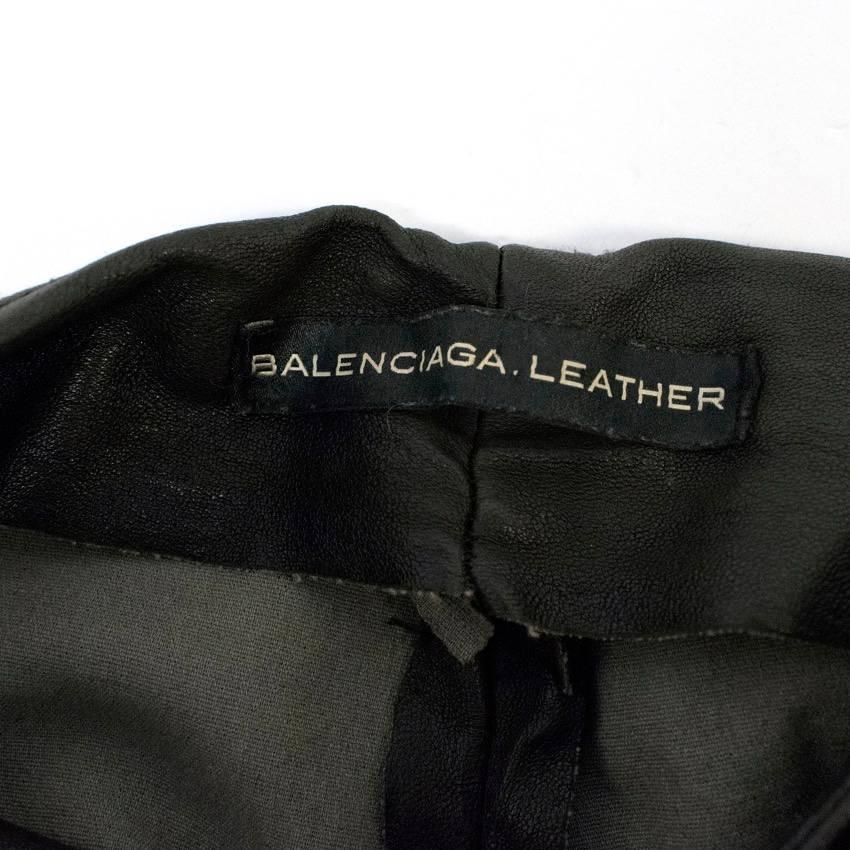 balenciaga leather trousers