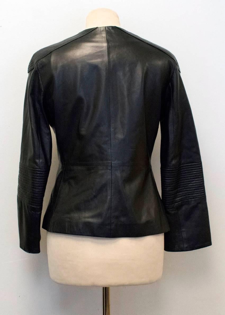 The Row Black Leather Jacket For Sale 2