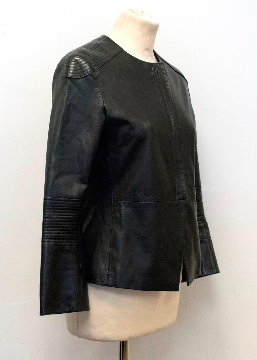 The Row Black Leather Jacket For Sale 3