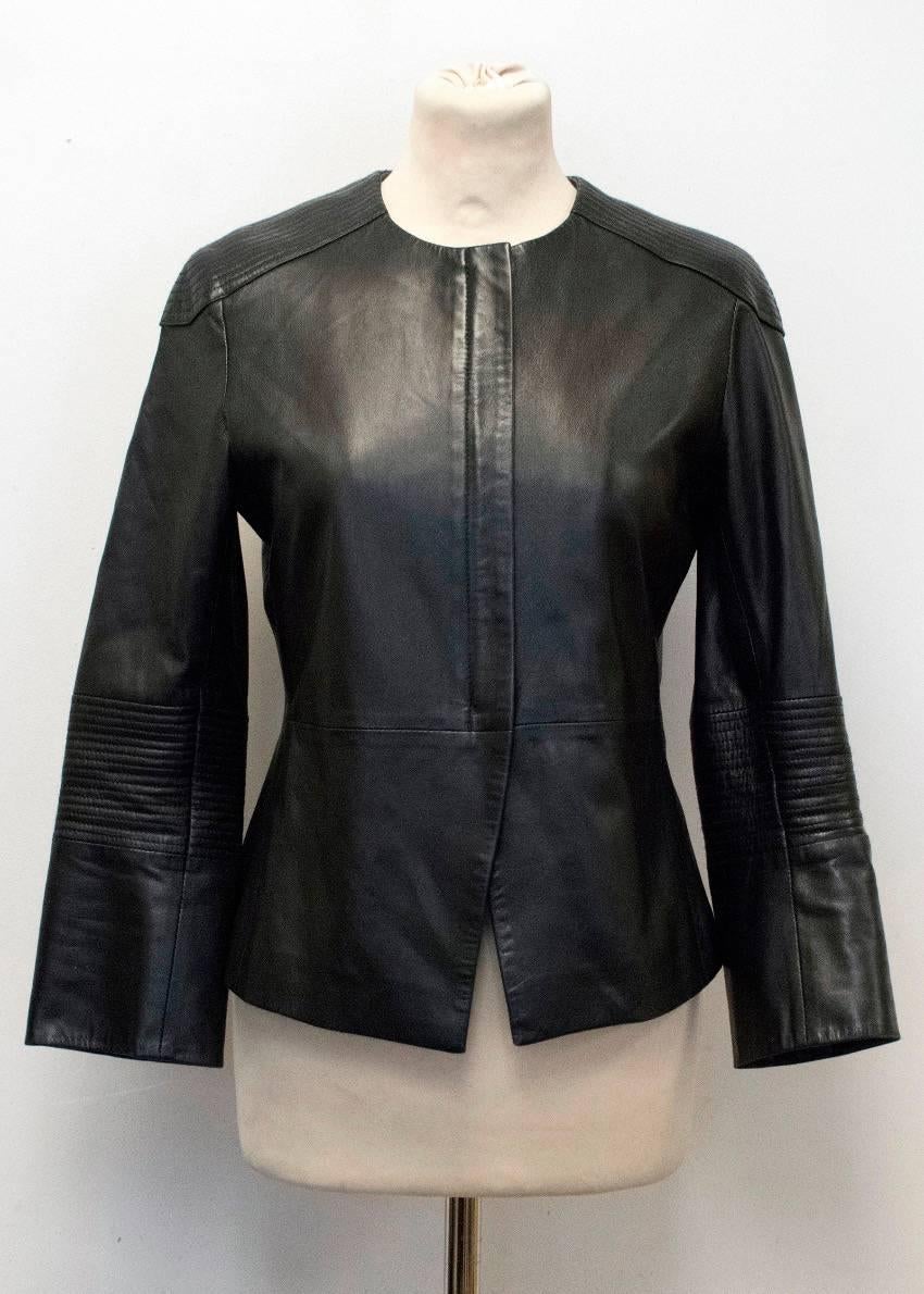 The Row Black Leather Jacket For Sale 5