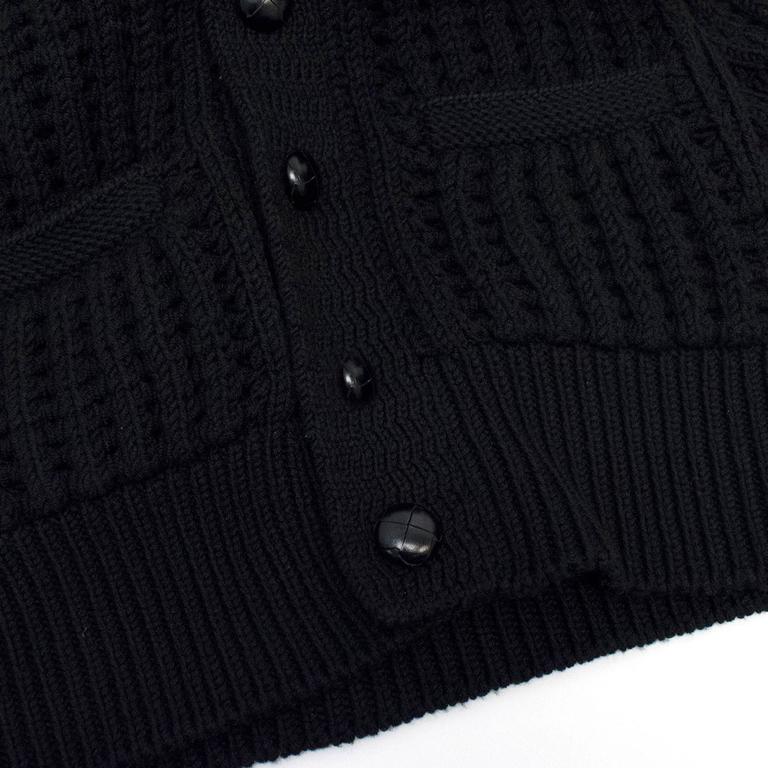 mens chunky black cardigan