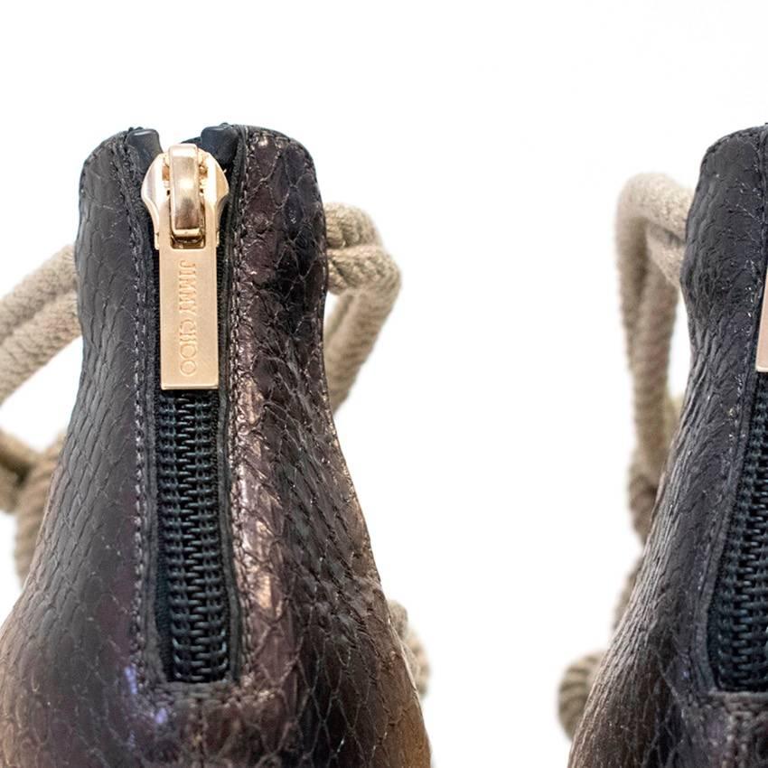 Jimmy Choo - Talons en corde et python 1