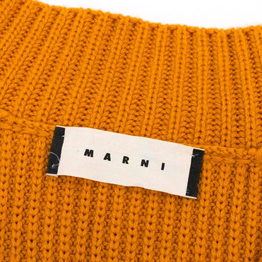 Marni Men's Mustard Yellow Knitted Jumper  For Sale 3