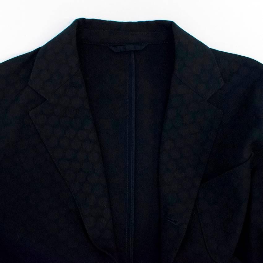 Marni Men's Black Jacquard Wool Blazer  For Sale 3