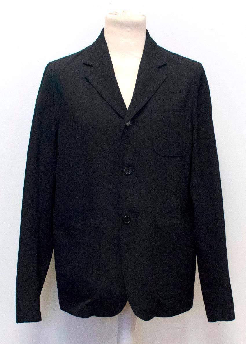 Marni Men's Black Jacquard Wool Blazer  For Sale 1