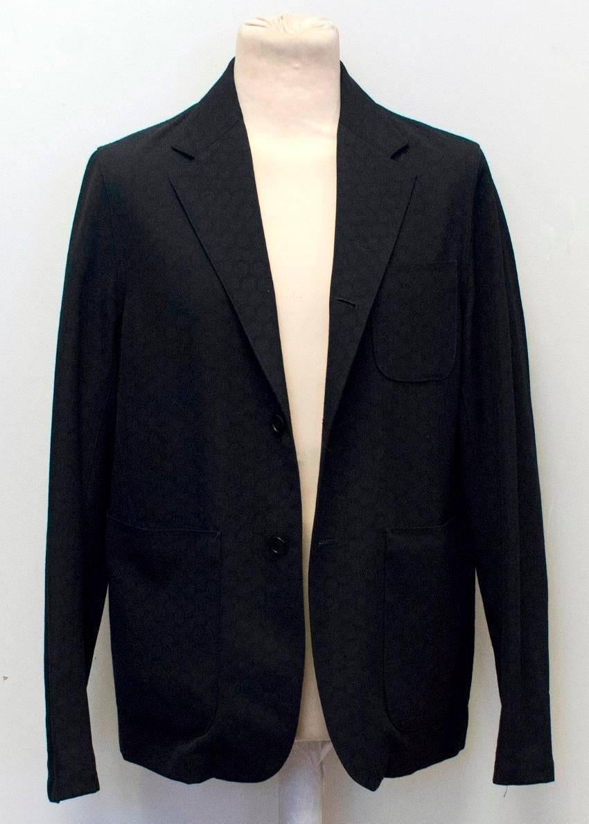 Marni Men's Black Jacquard Wool Blazer  For Sale 5