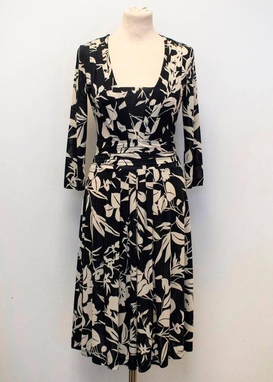 Etro Black and White Printed Dress For Sale at 1stDibs