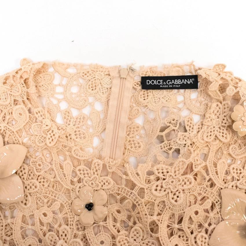 Dolce & Gabbana Nude Lace Top and Skirt 2