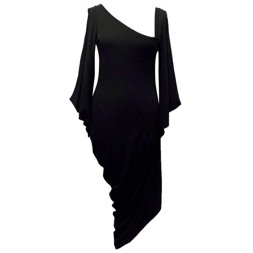 Alexander McQueen Black Asymmetric Dress For Sale