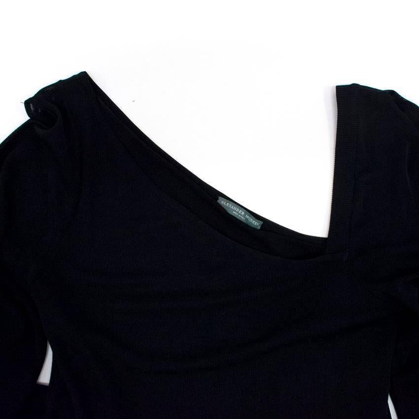 Alexander McQueen Black Asymmetric Dress In Excellent Condition For Sale In London, GB