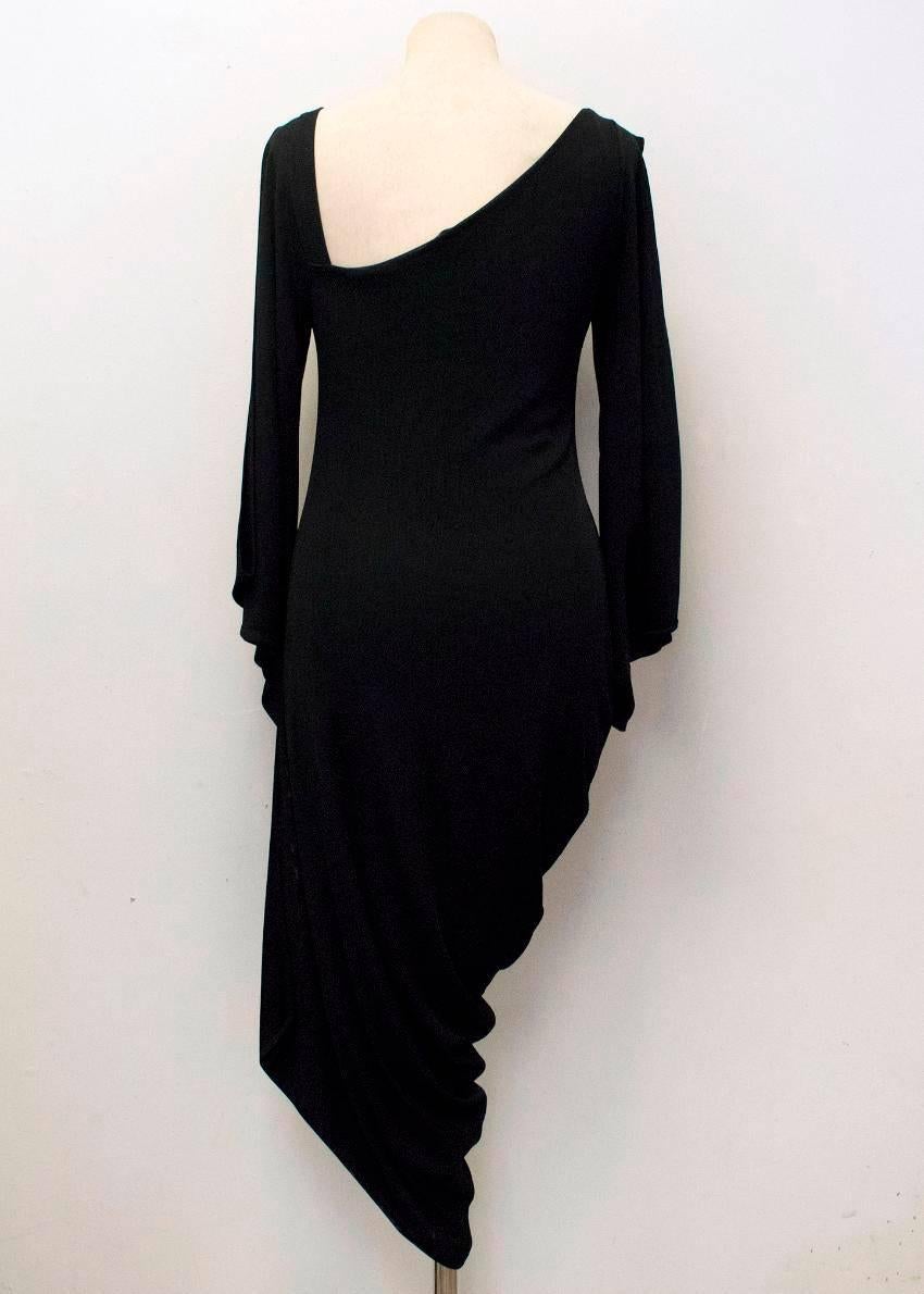 Alexander McQueen Black Asymmetric Dress For Sale 1