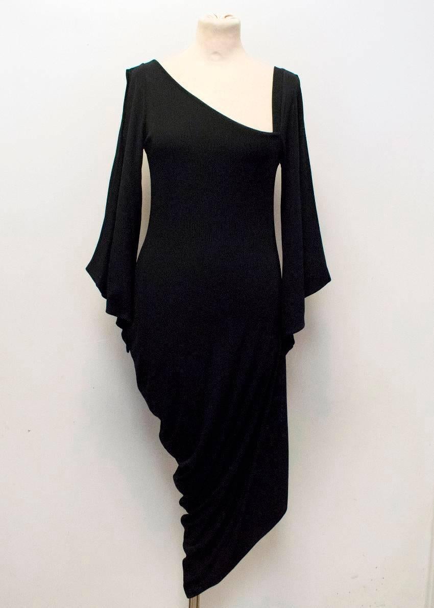Alexander McQueen Black Asymmetric Dress For Sale 4