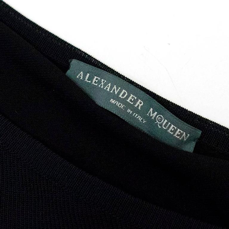 Alexander McQueen Black Asymmetric Dress For Sale at 1stDibs