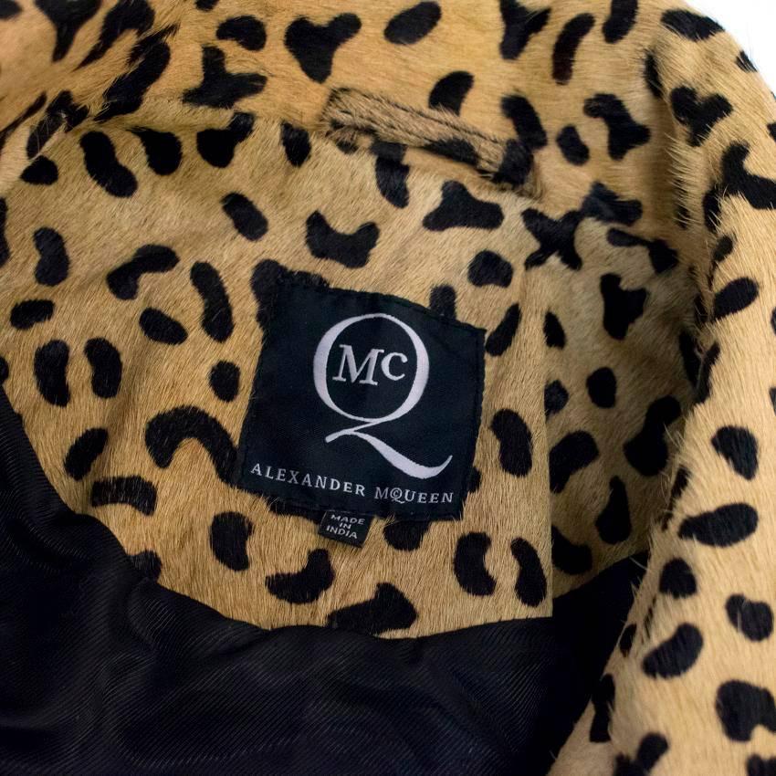 Brown McQ Alexander Mcqueen Printed Calf Hair Jacket For Sale