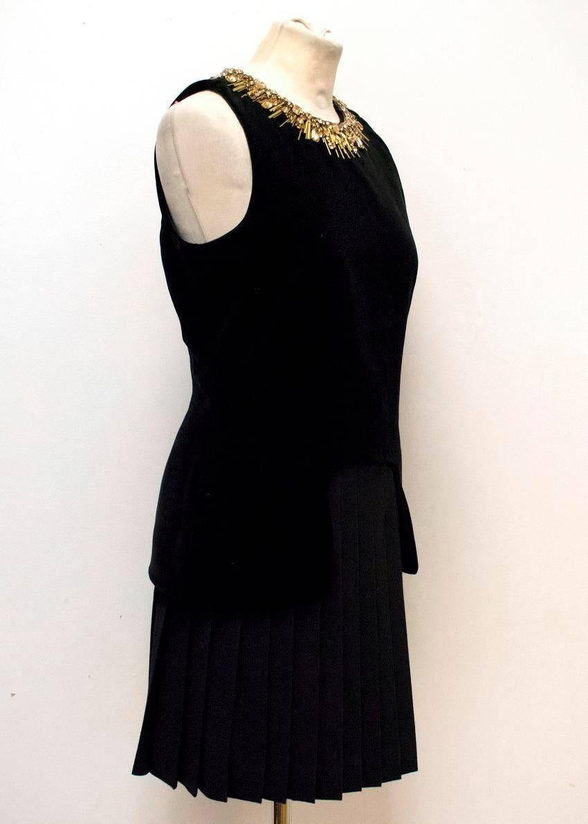Alexander McQueen Velvet and Wool Black Dress with Embellishment For Sale 6