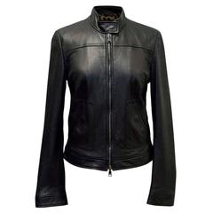 Dolce & Gabbana Black Leather Jacket 12