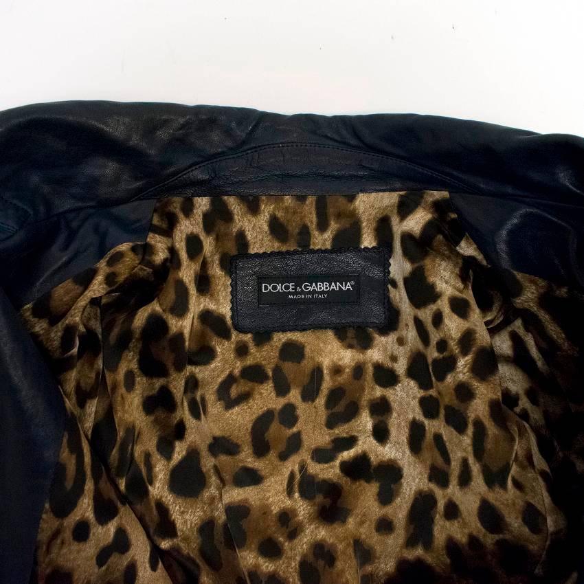 dolce and gabbana leather jacket