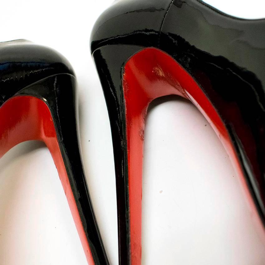 Christian Louboutin Daffodile 160 Black Patent Pumps In Excellent Condition For Sale In London, GB