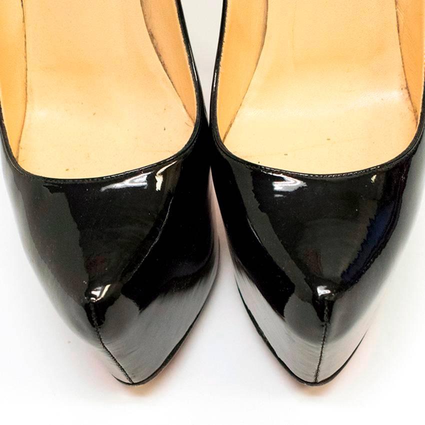 Christian Louboutin Daffodile 160 Black Patent Pumps For Sale 2