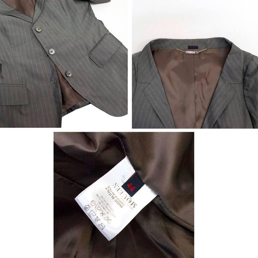 Alexander McQueen Grey Pinstripe Suit In Good Condition For Sale In London, GB