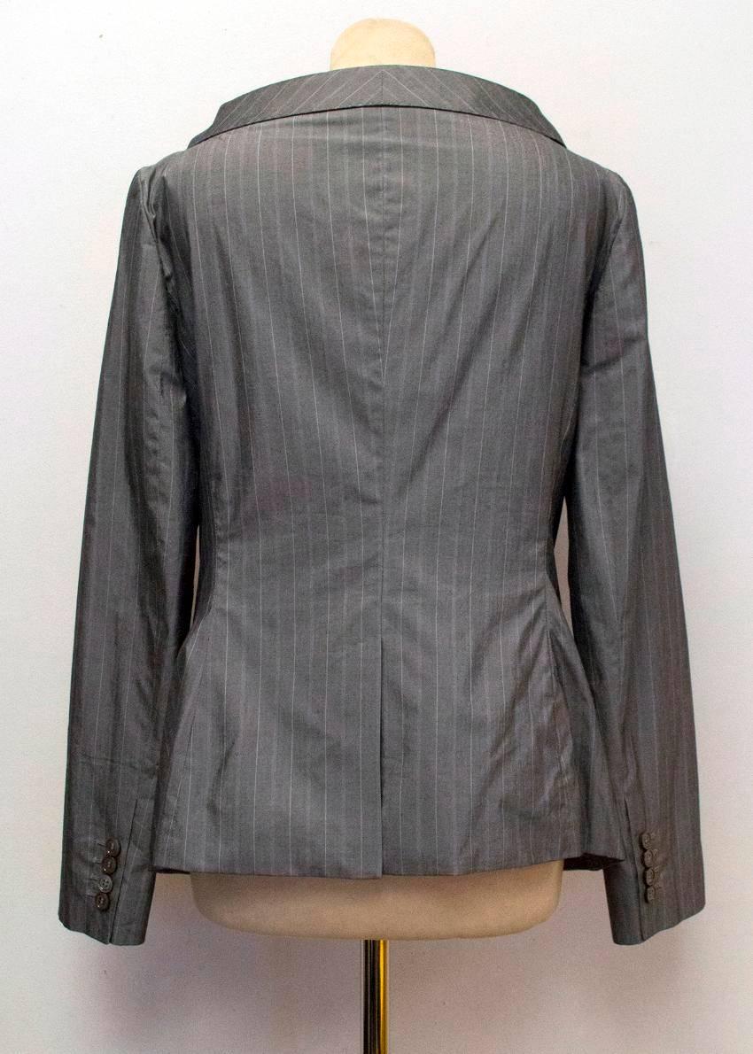 Alexander McQueen Grey Pinstripe Suit For Sale 1