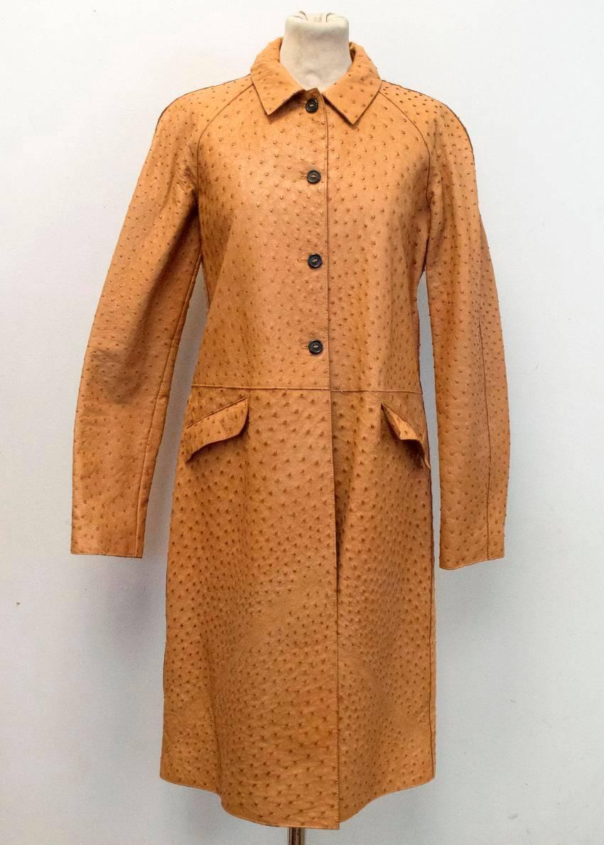 ostrich skin coat