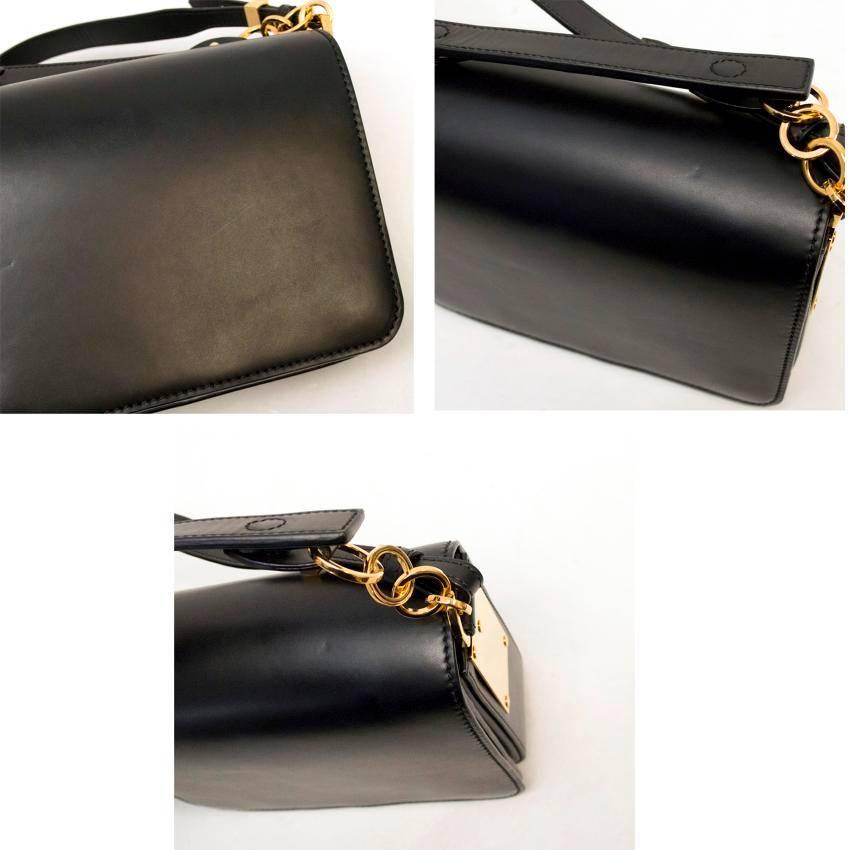 Black Sophie Hulme 'Finsbury' Classic Leather Cross-body Bag For Sale