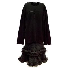 Commes des Garcon Black Wool Sweater Dress 5