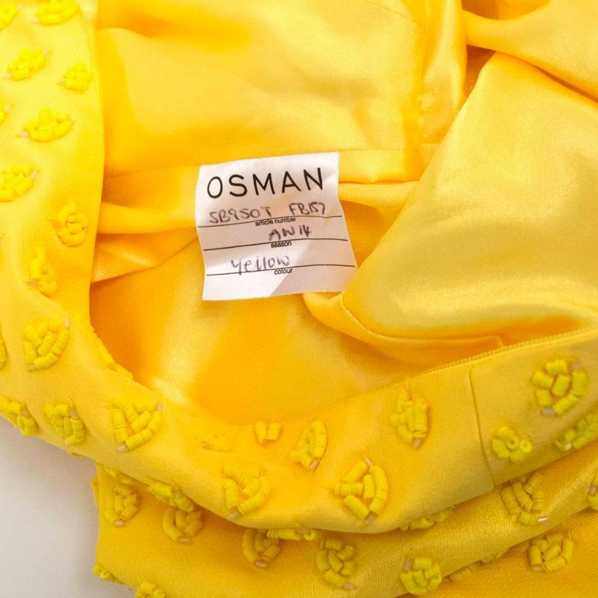 Osman Yellow Asymmetric Calf Length Dress For Sale 5