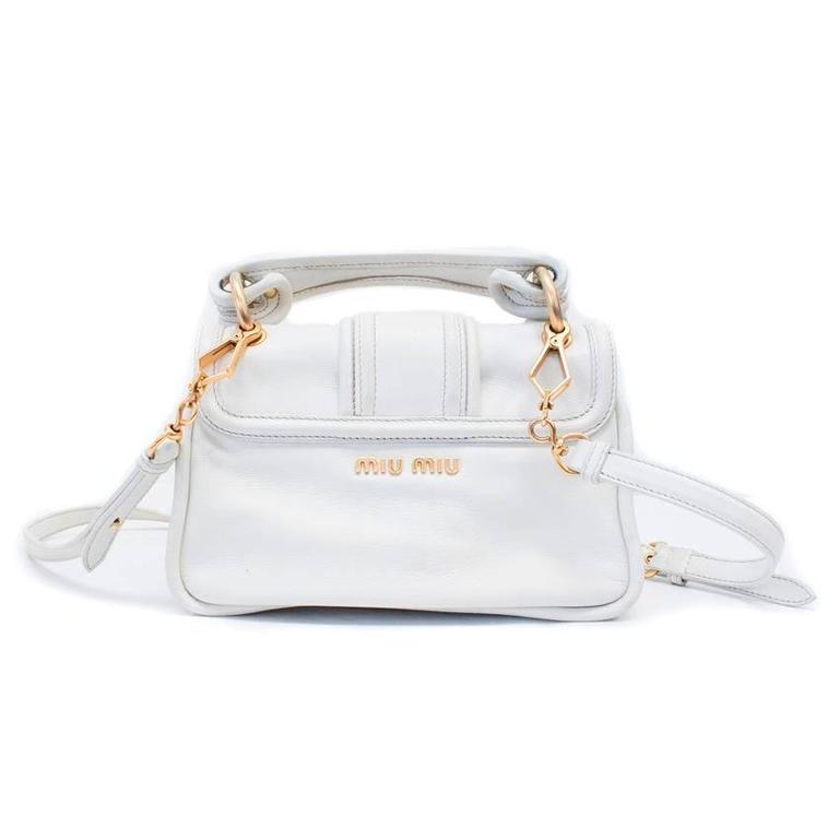 Miu Miu White Cross Body Bag For Sale at 1stDibs