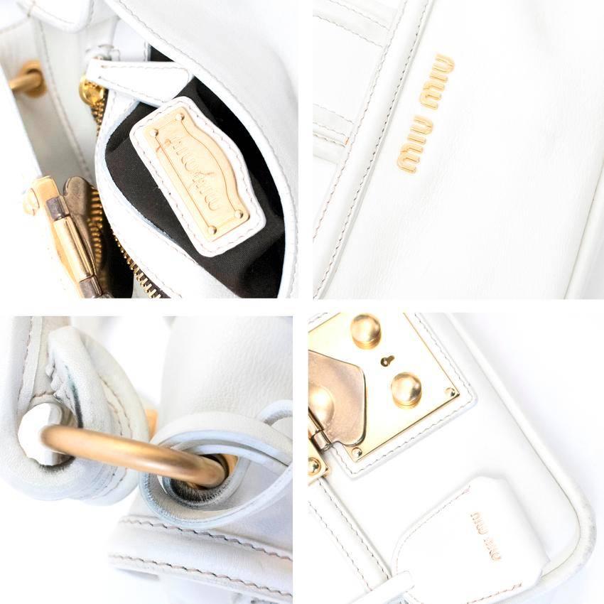 Miu Miu White Cross Body Bag For Sale 4