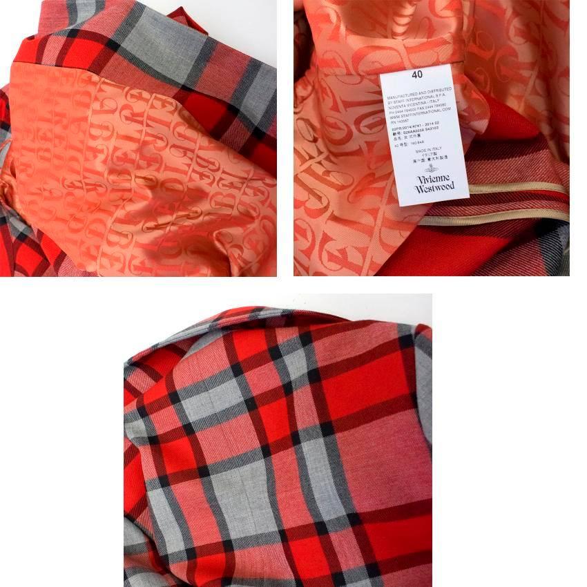 Women's Vivienne Westwood Red Label Tartan Coat  For Sale